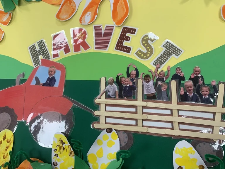 Pupils contribute to local church’s Harvest collection